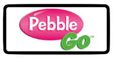 PebbleGo logo button